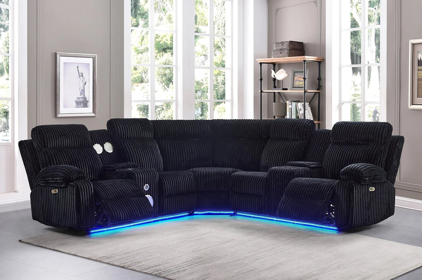 Fresno Black Sectional