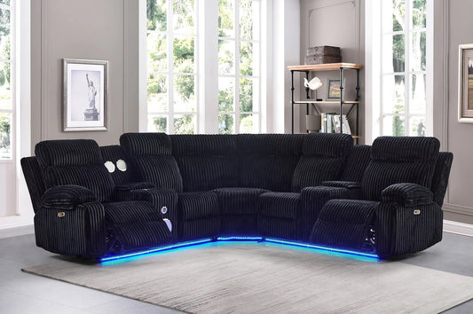 Fresno Black Sectional