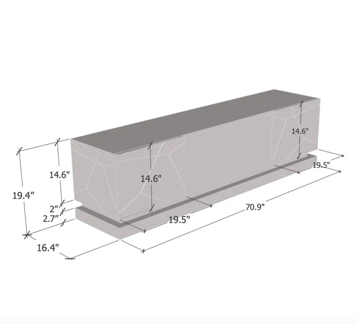 TV 242 WHITE TV STAND