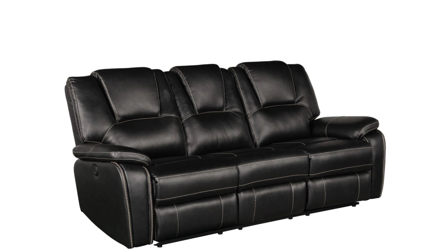 Boston Black Sofa + Loveseat Set