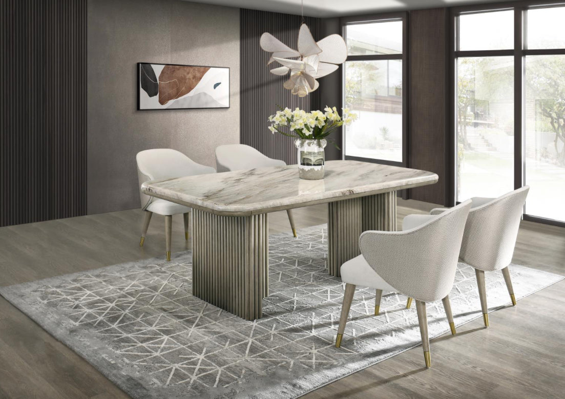 D070 DINING TABLE & 6 SIDE CHAIRS