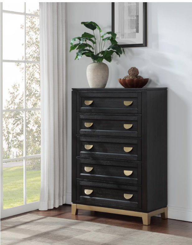B236 KING BED FRAME - DRESSER - MIRROR- NIGHTSTAND ( Free chest)