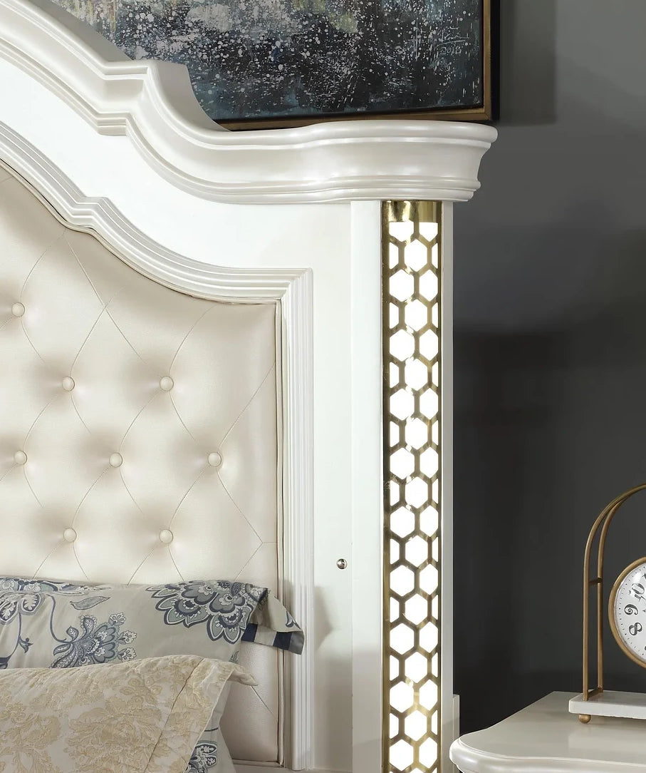 Amani 4 Piece Set Includes: Bed, Dresser, Mirror, Nightstand