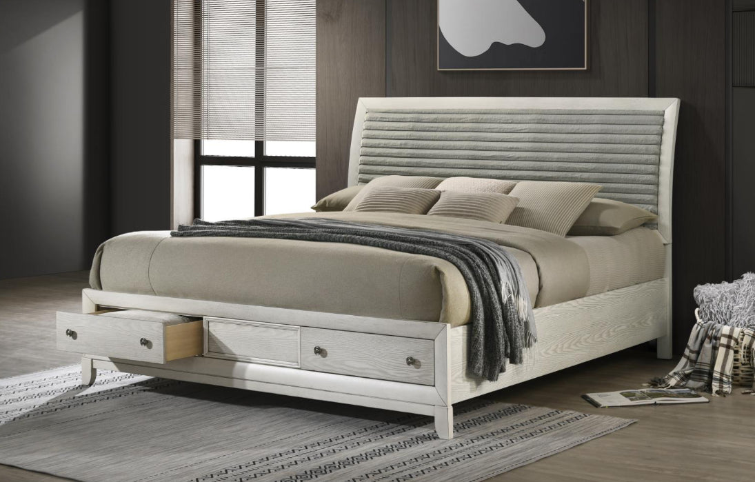 KING BED FRAME - DRESSER - MIRROR - NIGHTSTAND (free chest)
