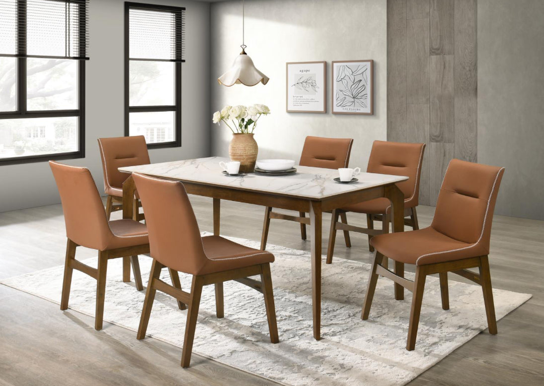 D124-5PC DINING TABLE & 4 SIDE CHAIRS