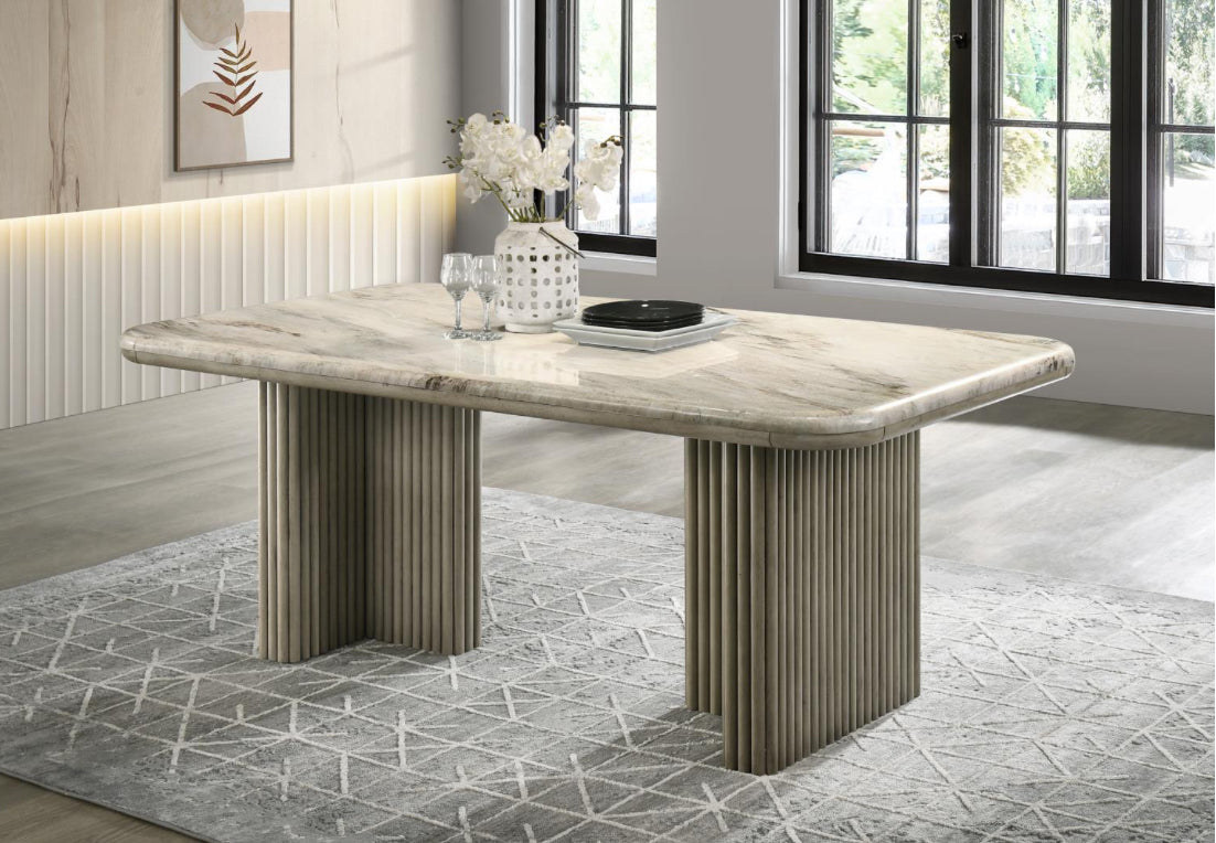 D070 DINING TABLE & 6 SIDE CHAIRS