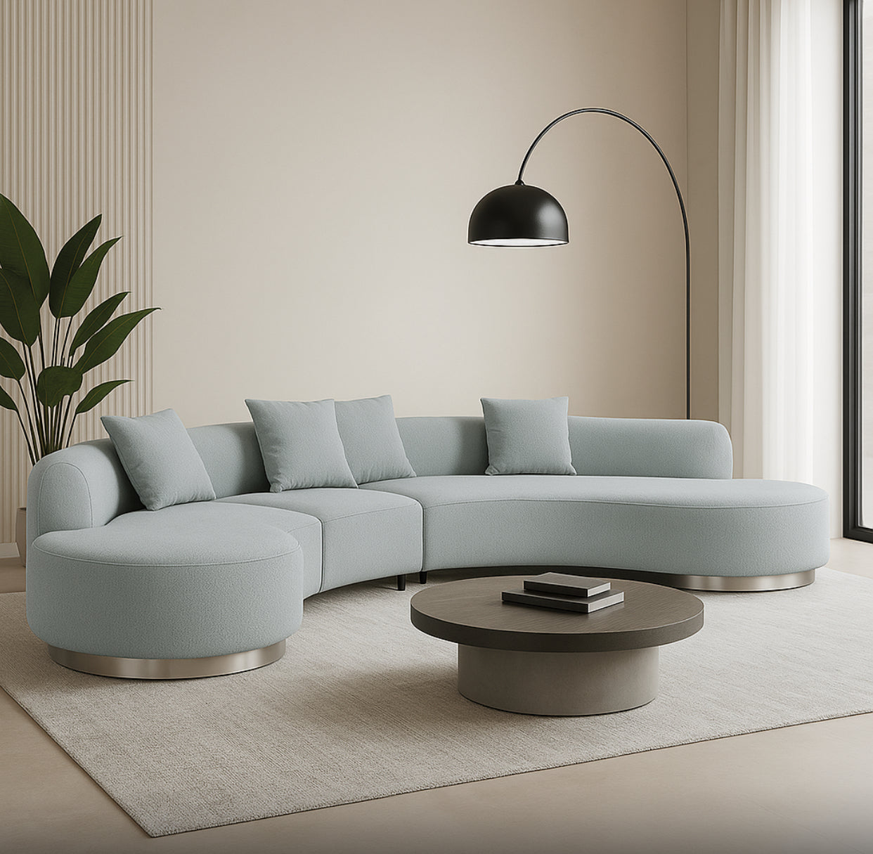 Brickell Contemporary Sofa Grey