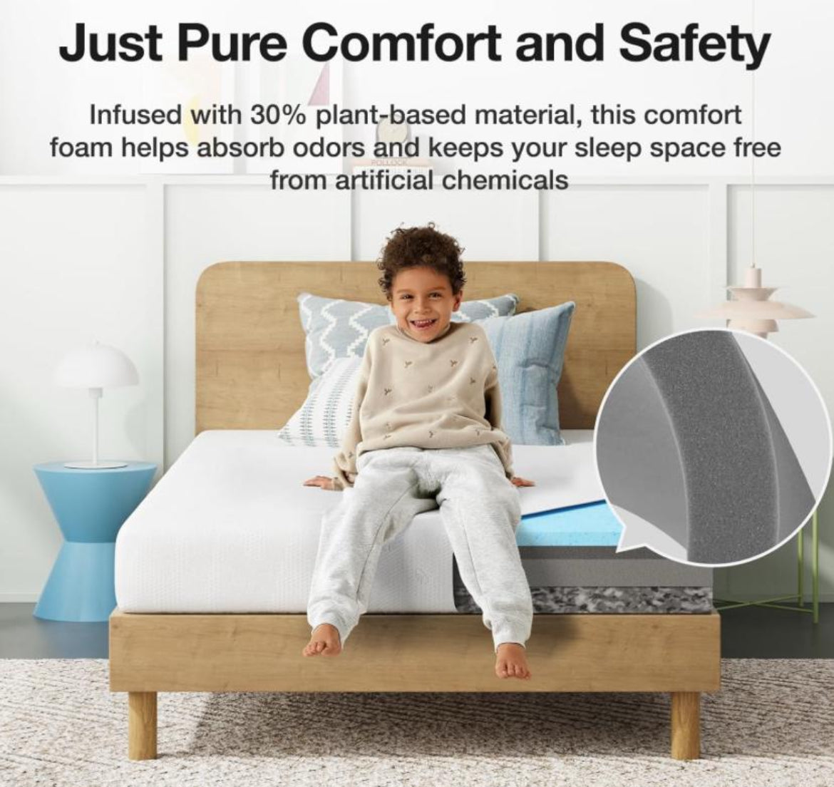 TWIN 6” memory foam mattress NANO GEL Cooling Comfort