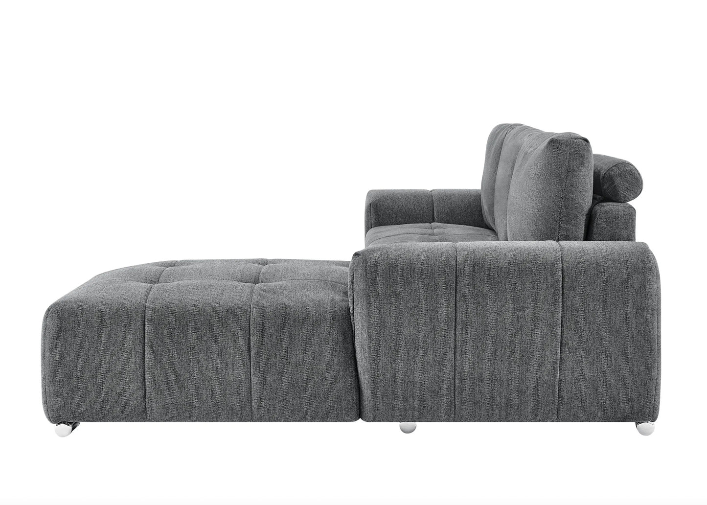 ROMA Sectional Dark Grey – LEFT O RIGHT FACING CHAISE