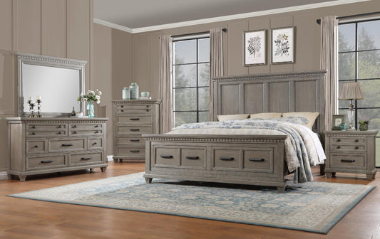 B460 - JAXON BEDROOM 4 PC (King Bed, Dresser, Mirror, Nightstand)