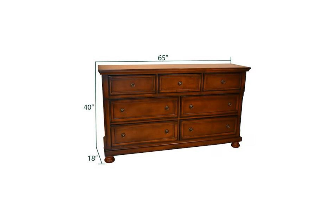 B420 - CARSON BROWN 4 PC ( King Bed, Dresser, Mirror, Nightstand )