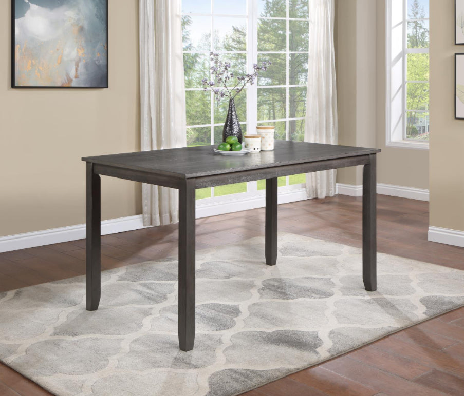 D160-7	GRAY COUNTER HEIGHT TABLE W/6 COUNTER CHAIRS
