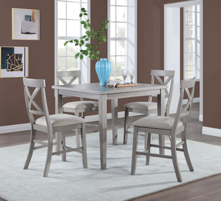 D165-5PC	Dining Table & 4 Side Chairs