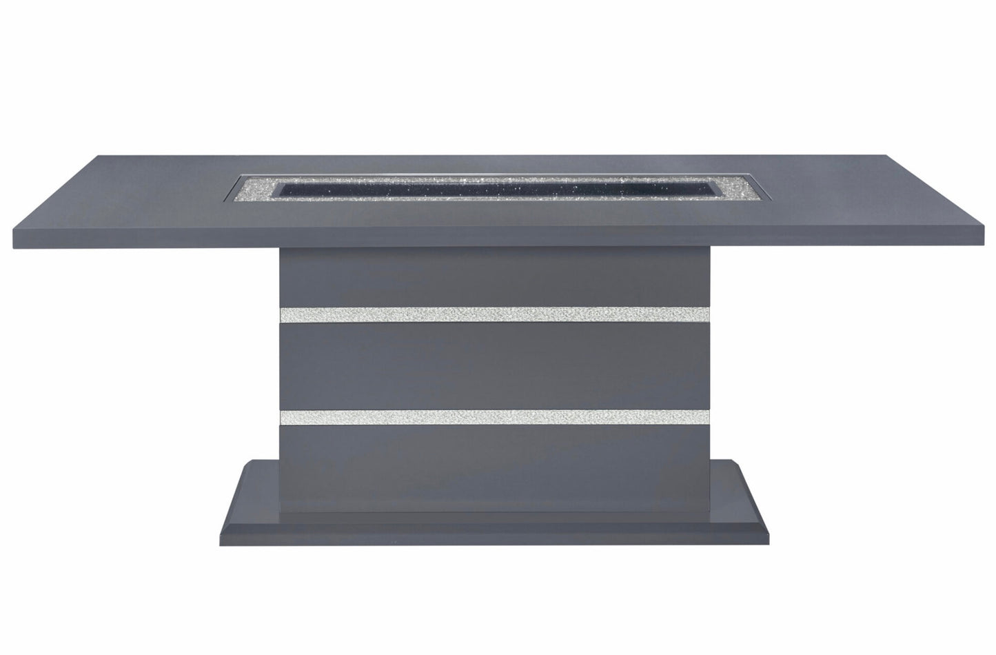 MONACO DARK GREY OR WHITE DINING TABLE AND 4 MONACO DARK GREY DINING CHAIRS