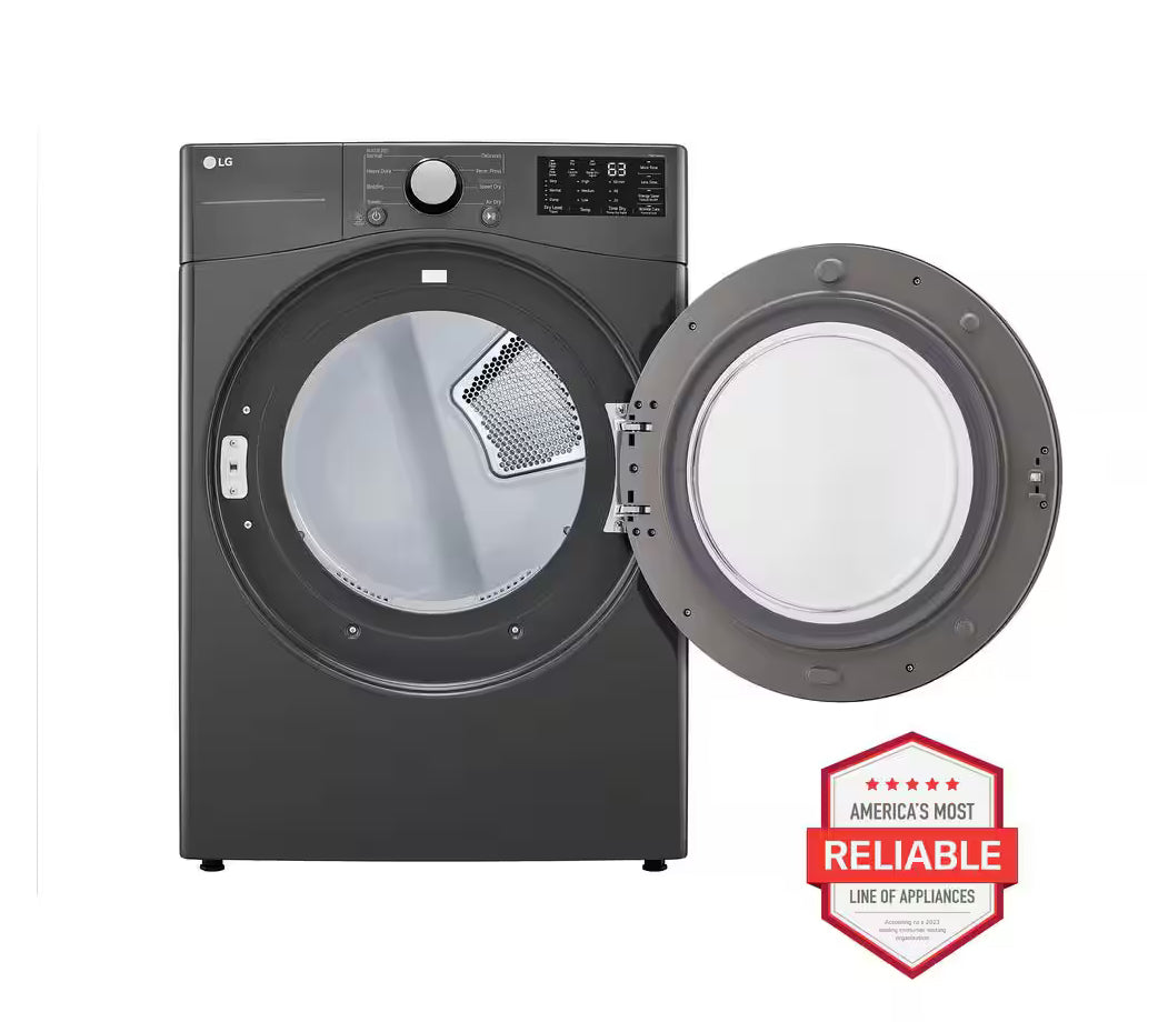 LG
5.0 cu. ft. Stackable Front Load Washer with 6 Motion Cleaning Technology and 
7.4 cu. ft. Vented Stackable Electric Dryer with Sensor Dry Technology on silver color