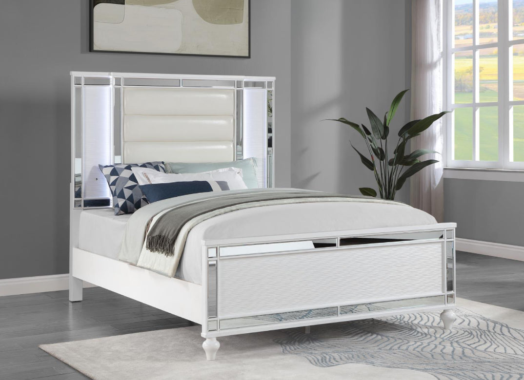 QUEEN BED FRAME - DRESSER - MIRROR - NIGHTSTAND