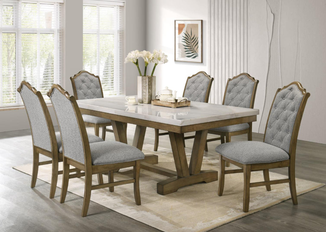 D074-5PC
 DINING TABLE & 4 SIDE CHAIRS