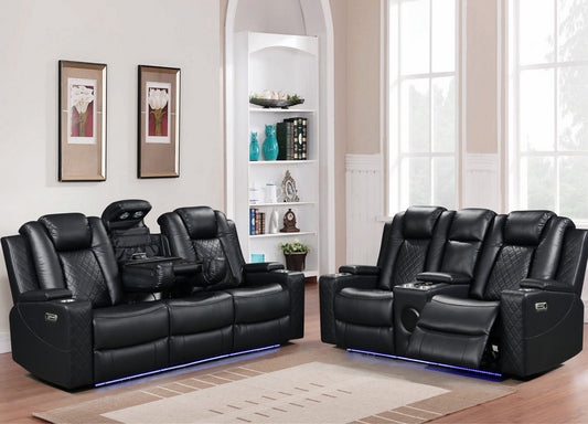 Dearborn Black Sofa + Loveseat Set