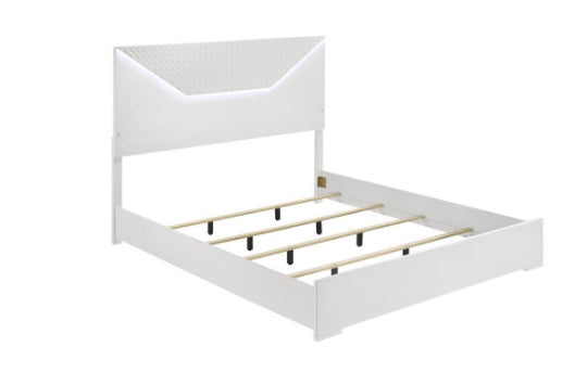 IVES BEDROOM Ives 4-piece Queen Bedroom Set White High Gloss