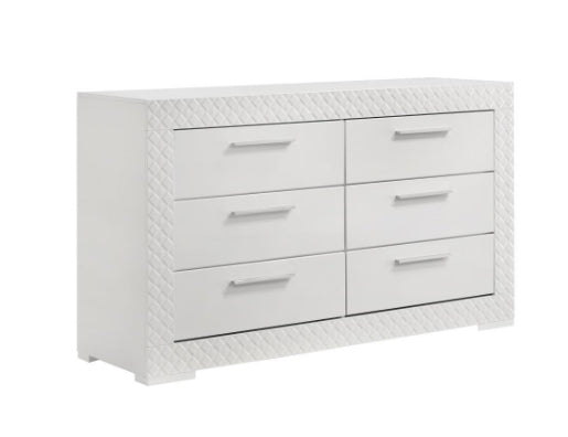 IVES BEDROOM Ives 4-piece Queen Bedroom Set White High Gloss