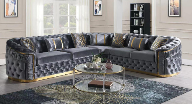 L857 QUEEN 3PC GREY SECTIONAL