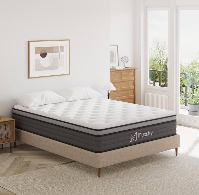 Queen Size Hybrid Mattress (12inches) combines the comfort of gel memory foam