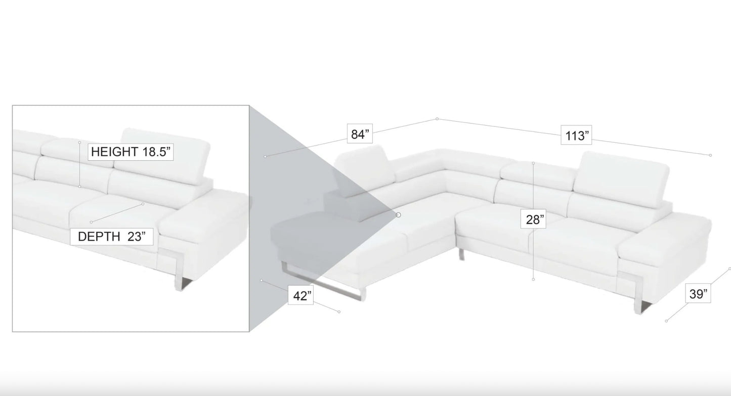 Athena Sectional Grey Right