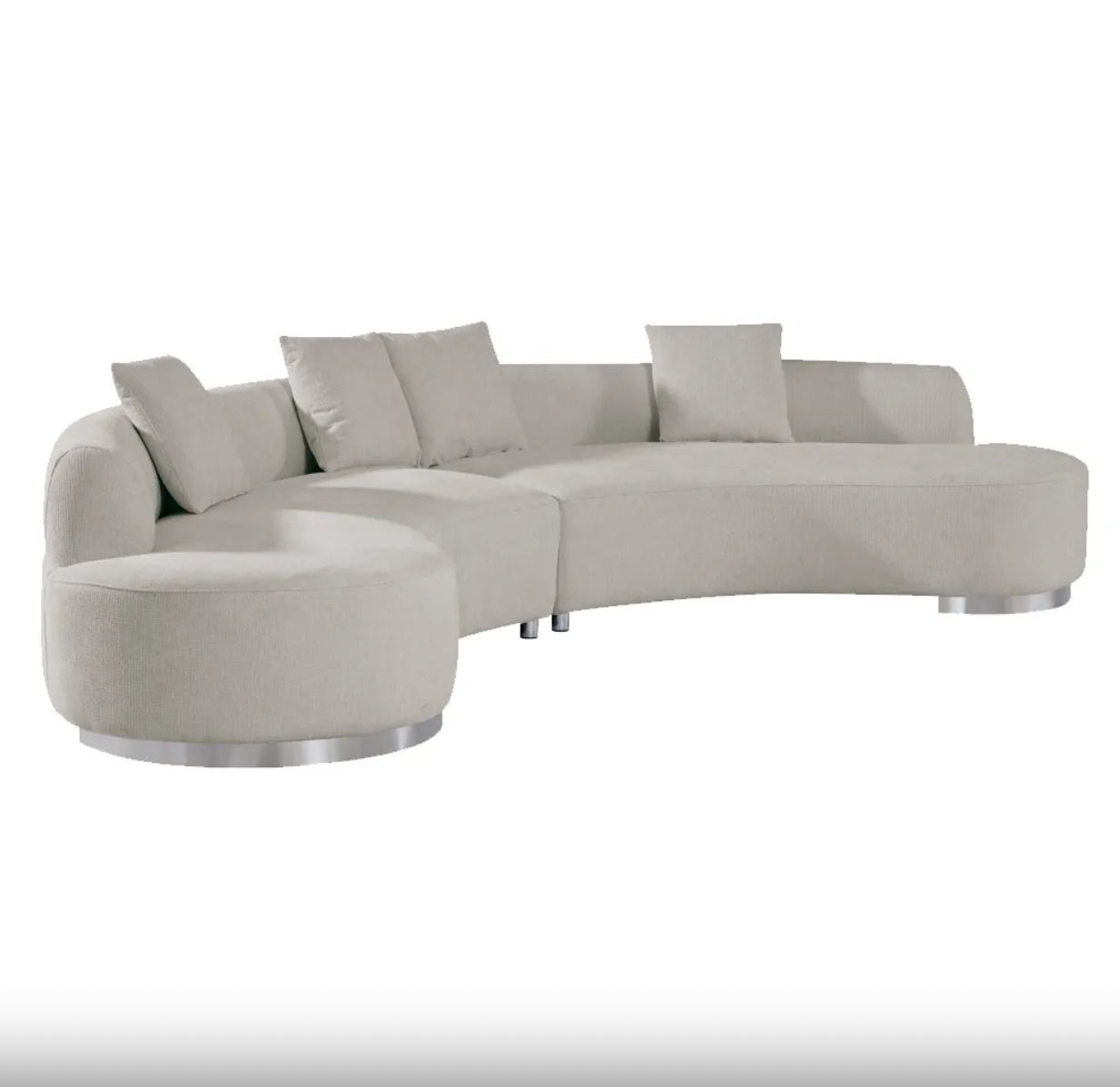 Brickell Contemporary Sofa Cream
