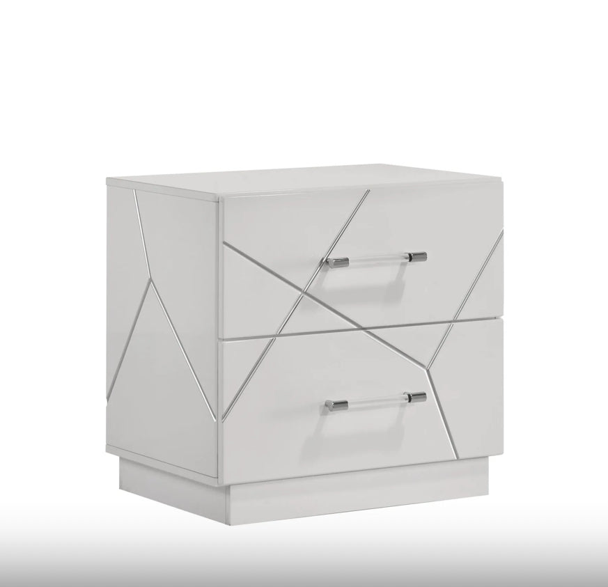Dubai Bedroom Set Queen LED SKU: DUBAI set queen 4 pcs - QUEEN bed, 1 Nightstand, 1 Dresser, 1 mirror