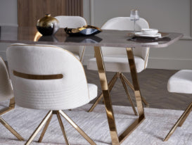 VERONICA DINING TABLE w/ 6 chairs